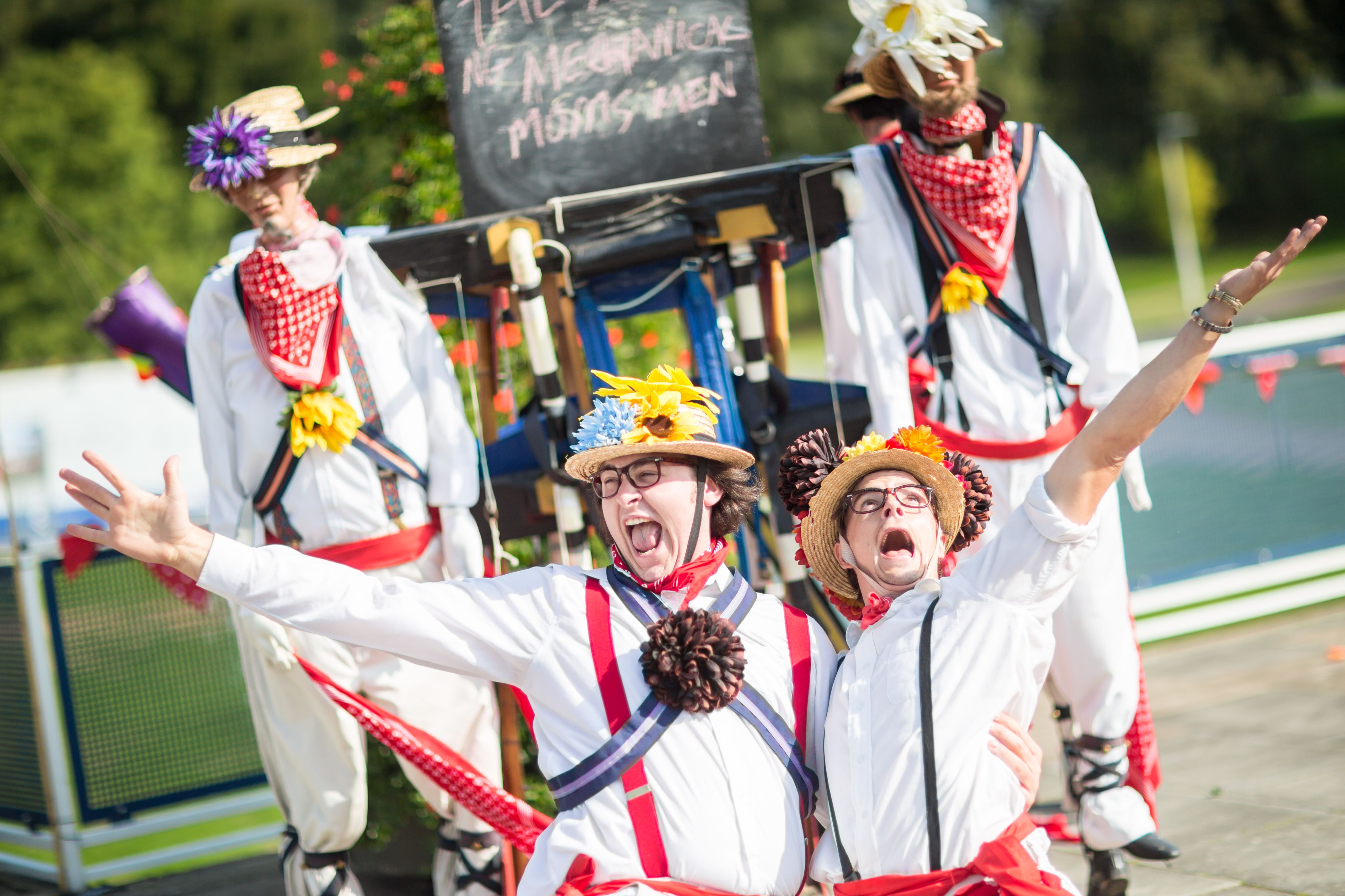 Morris men performing on campus