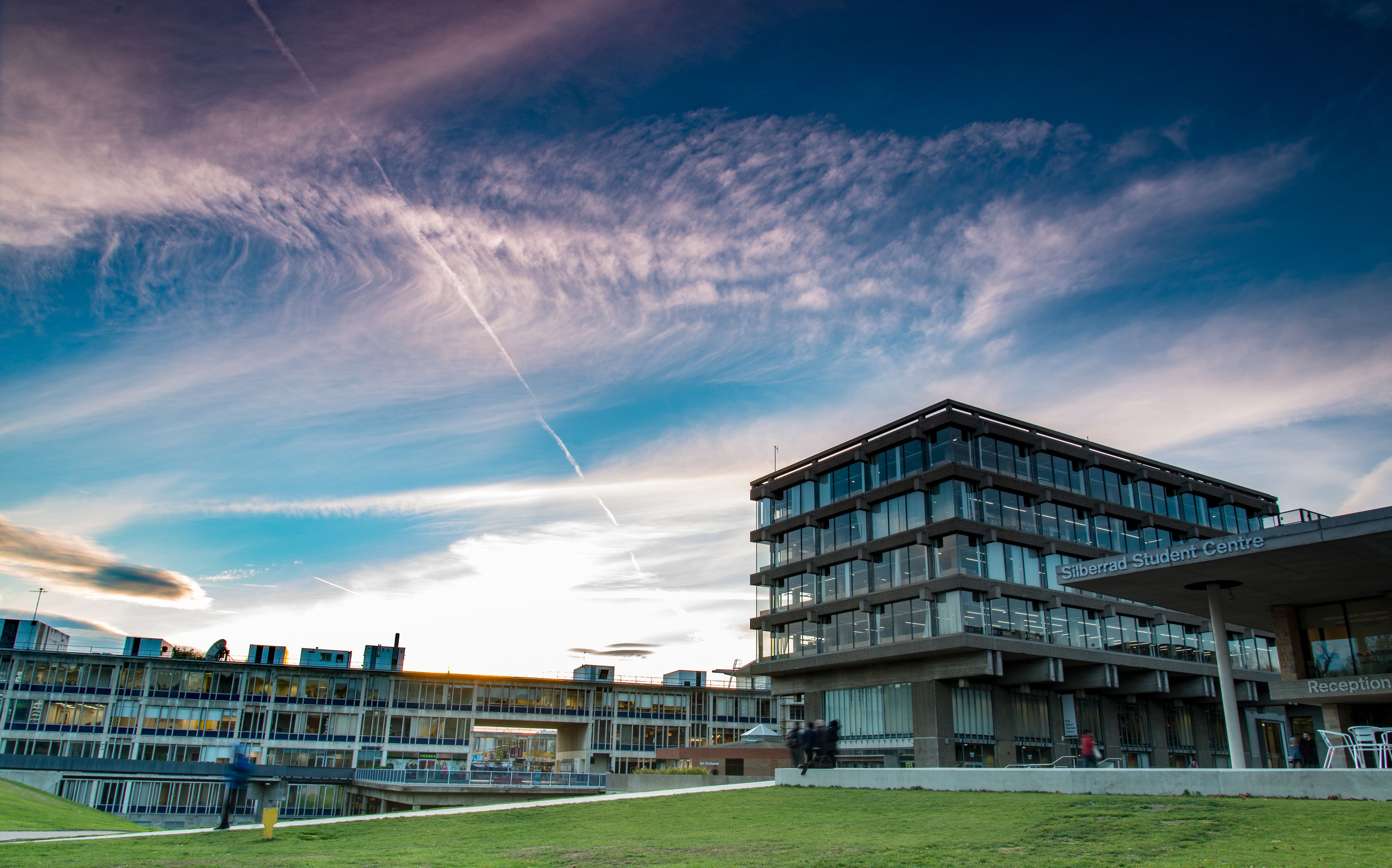 Sky by the library