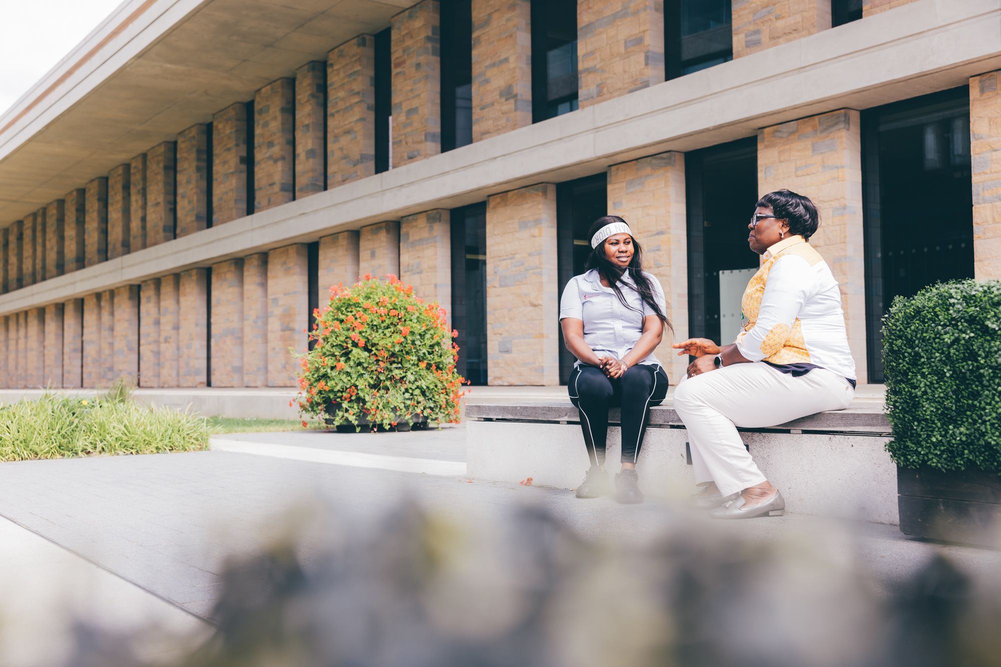 Students outside the silberrad centra