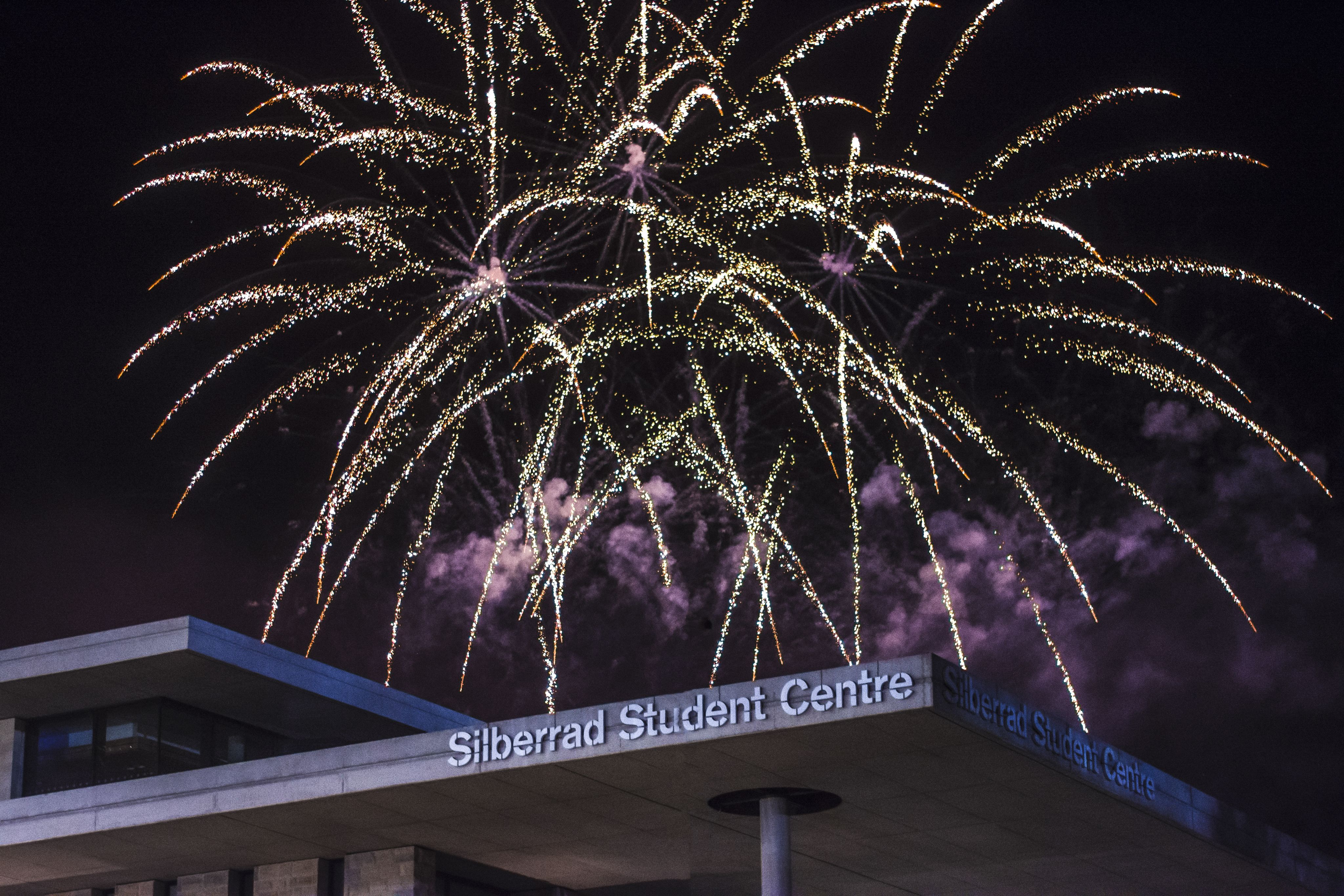Fireworks at the Silberrad Student Centre