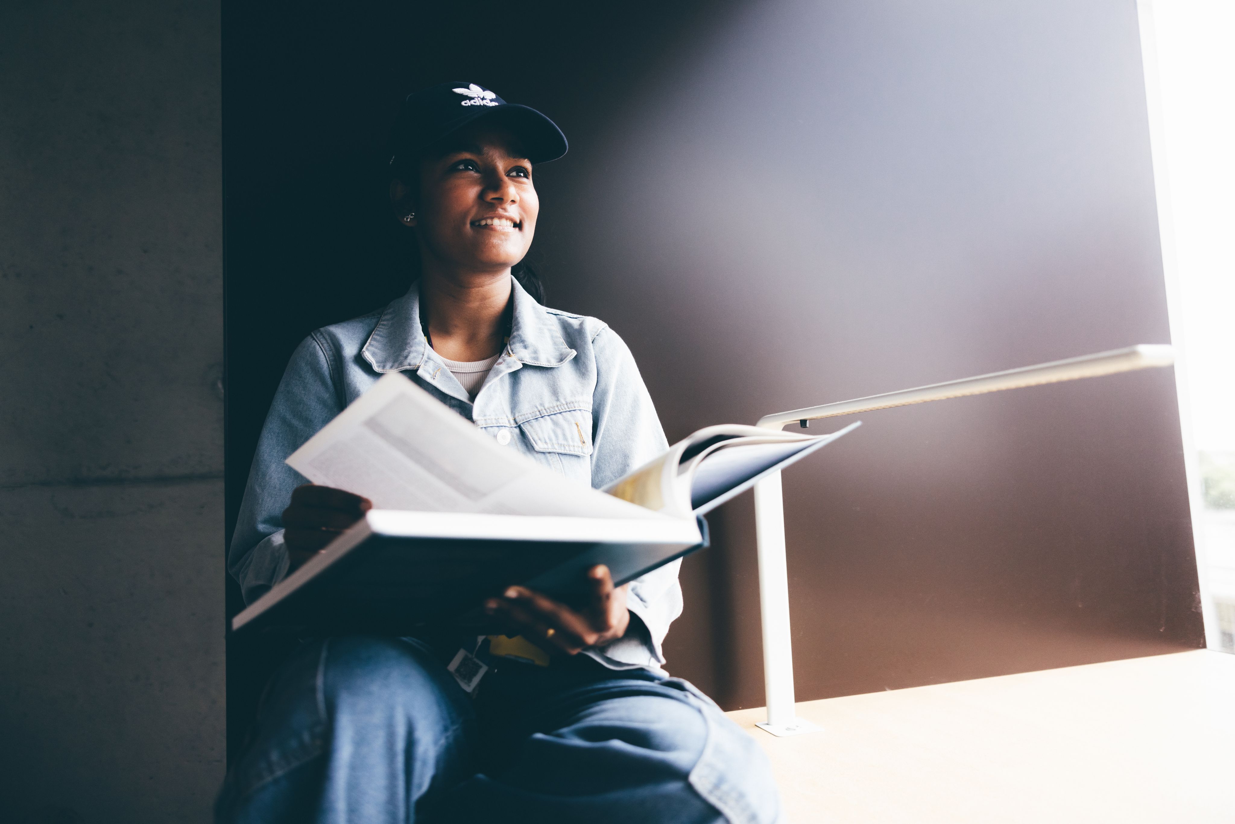 Student studying
