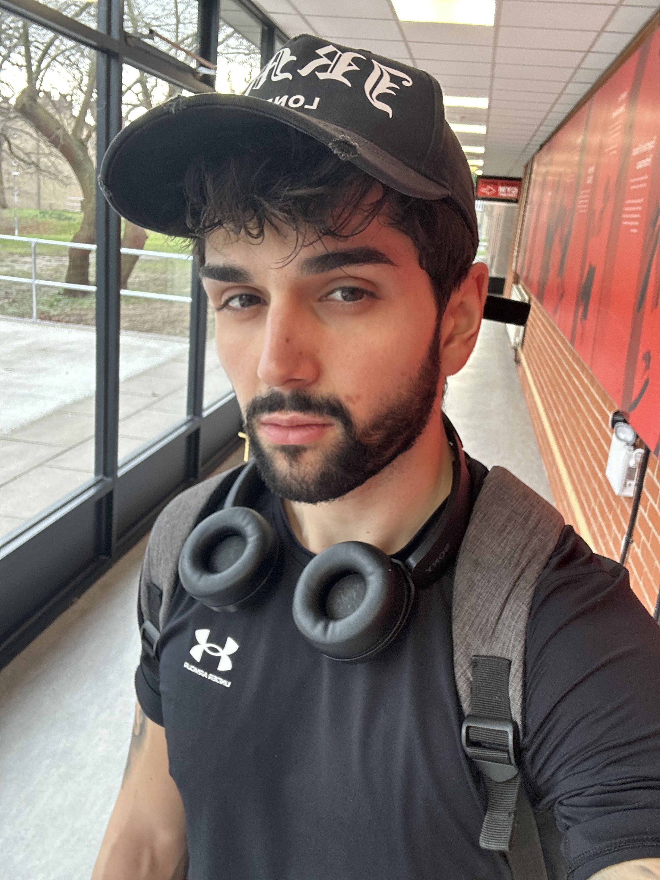 Selfie of Michael looking straight at the camera